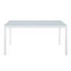 Raleigh 59 Inch Outdoor Patio Aluminum Dining Table in White