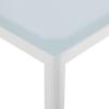 Raleigh 59 Inch Outdoor Patio Aluminum Dining Table in White