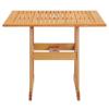Hatteras 36 Inch Square Outdoor Patio Eucalyptus Wood Dining Table in Natural