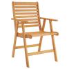 Hatteras Outdoor Patio Eucalyptus Wood Dining Armchair in Natural