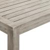Wiscasset Outdoor Patio Acacia Wood Coffee Table in Light Gray