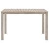 Wiscasset 59 Inch Outdoor Patio Acacia Wood Bar Table in Light Gray