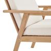 Vero Ash Wood Outdoor Patio Armchair in Natural Beige