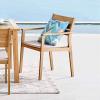 Viewscape Outdoor Patio Ash Wood Dining Armchair in Natural Taupe