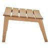 Breton Outdoor Patio Ash Wood Ottoman in Natural