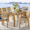 Farmstay 79 Inch Outdoor Patio Teak Wood Dining Table in Natural
