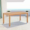 Farmstay 63 Inch Rectangle Outdoor Patio Teak Wood Dining Table in Natural