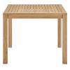 Farmstay 36 Inch Square Outdoor Patio Teak Wood Dining Table in Natural