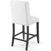 Baron Faux Leather Counter Stool in White
