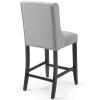 Baronet Tufted Button Upholstered Fabric Counter Stool
