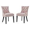 Regent Tufted Performance Velvet Dining Side Chairs - Set of 2