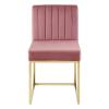 Carriage Channel Tufted Sled Base Performance Velvet Dining Chair