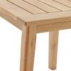 Breton 3 Piece Outdoor Patio Ash Wood Set in Natural Taupe