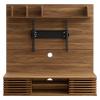 Render Wall Mounted TV Stand Entertainment Center in Walnut