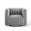 Conjure Tufted Swivel Upholstered Armchair