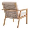 Vero Outdoor Patio Ash Wood Armchair Set of 2 in Natural Beige