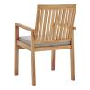 Farmstay Outdoor Patio Teak Dining Armchair Set of 2 in Natural Taupe