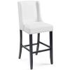 Baron Bar Stool Faux Leather Set of 2 in White