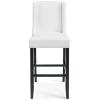 Baron Bar Stool Faux Leather Set of 2 in White