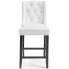 Baronet Counter Bar Stool Faux Leather Set of 2 in White