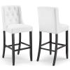 Baronet Bar Stool Faux Leather Set of 2 in White