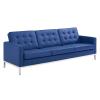 Loft Tufted Upholstered Faux Leather 3 Piece Set