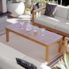 Upland Outdoor Patio Teak Wood Coffee Table in Natural