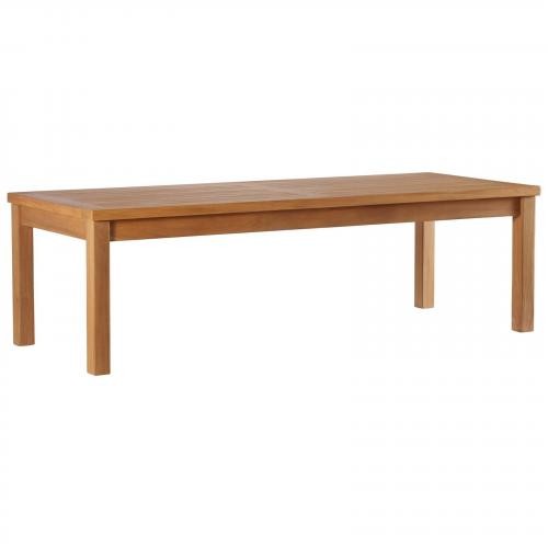 Upland Outdoor Patio Teak Wood Coffee Table in Natural