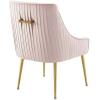 Discern Pleated Back Upholstered Performance Velvet Dining Chair Set of 2