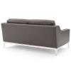 Harness Stainless Steel Base Leather Sofa and Loveseat Set