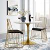 Rivulet Gold Stainless Steel Performance Velvet Dining Chair Set of 2