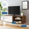 Envision 46 Inch Wall Mount TV Stand in Walnut White