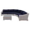 Conway Sunbrella? Outdoor Patio Wicker Rattan 5-Piece Sectional Sofa Set