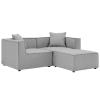 Saybrook Outdoor Patio Upholstered Loveseat and Ottoman Set