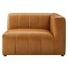 Bartlett Vegan Leather Right-Arm Chair in Tan