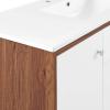 Transmit 48 Inch Single Sink Bathroom Vanity in Walnut White