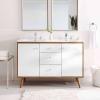 Transmit 48 Inch Double Sink Bathroom Vanity in Walnut White
