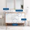 Transmit 48 Inch Double Sink Bathroom Vanity in Walnut White