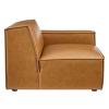 Restore Right-Arm Vegan Leather Sectional Sofa Chair in Tan