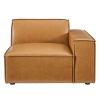 Restore Right-Arm Vegan Leather Sectional Sofa Chair in Tan