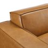Restore Left-Arm Vegan Leather Sectional Sofa Chair in Tan