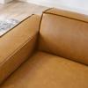 Restore Left-Arm Vegan Leather Sectional Sofa Chair in Tan