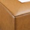 Restore Vegan Leather Sectional Sofa Corner Chair in Tan