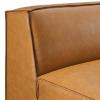 Restore Vegan Leather Sectional Sofa Armless Chair in Tan