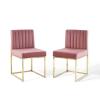 Carriage Performance Velvet Dining Chair Set of 2