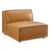 Restore 4-Piece Vegan Leather Sectional Sofa in Tan