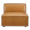 Restore 4-Piece Vegan Leather Sectional Sofa in Tan