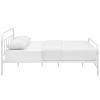 Maisie Queen Stainless Steel Bed Frame in White
