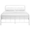 Maisie Queen Stainless Steel Bed Frame in White