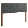 Collins Tufted Twin Fabric and Wood Headboard